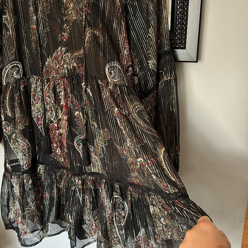 River island black and gold summer dress in size 10 - Picture 11 of 14